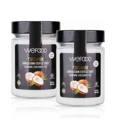 Wefood Organik Hindistan Cevizi Yağı Soğuk Sıkım 300 ml (2 Adet)