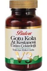Balen Gotu Kola At Kestanesi Üzüm Çekirdeği Ekstraktı 60 Kapsül