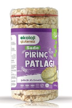Glutensiz Sade Pirinç Patlağı 100 Gr 6 lı Paket  Gluten Free Plain Rice Puffs 100 Gr 6 Pack