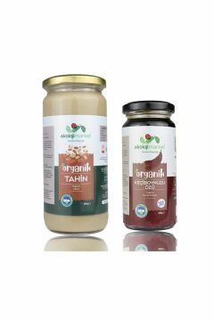 Organik Tahin 500 gr + Keçiboynuzu Özü 300 gr