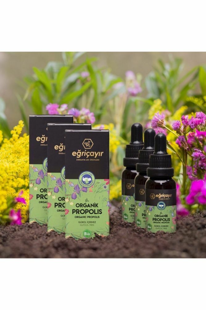 Eğriçayır Organik Alkol Bazlı Propolis Damla 20 ml (3 Adet)