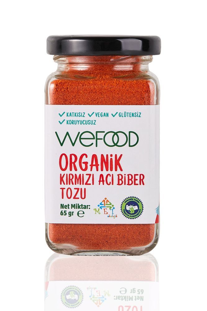 Wefood Organik Kırmızı Acı Biber Tozu 65g