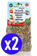 Ekoloji Market Organik Ruşeymli Sebzeli Bebek Makarnası Çiçek Şehriye 250g (2 Adet) (Süt Ve Yumurta İçermez)