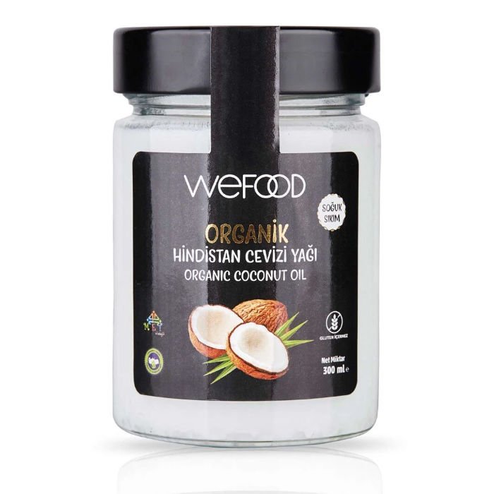Wefood Organik Sertifikalı Soğuk Sıkım Hindistan Cevizi Yağı 300 ml