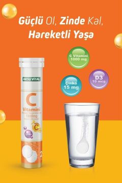 C Vitamini Çinko 1000mg 20 Efervesan Tablet