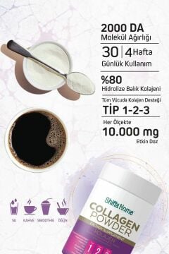 Kolajen - Collagen Powder Kolajen, Glutatyon & Hyaluronik Asit & C Vitamini Takviye Edici Gıda