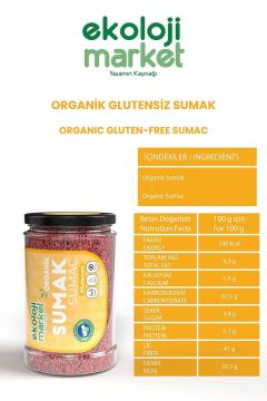 Organik Glutensiz Sumak 90 Gr / Organic Gluten-Free Sumac 90 Gr