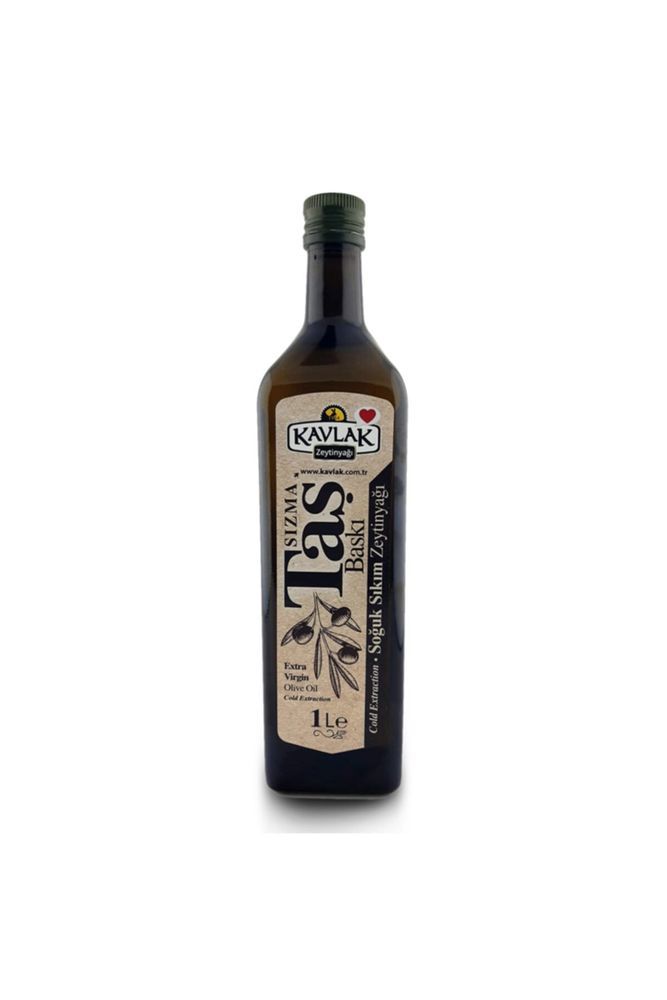 KAVLAK Taş Baskı Soğuk Sıkım Zeytinyağı Marasca 1 lt