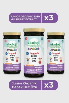 Organik Bebek Dut Özü 290 Gr 3 lü Paket Organic Baby Mulberry Extract 290 Gr 3 Pack