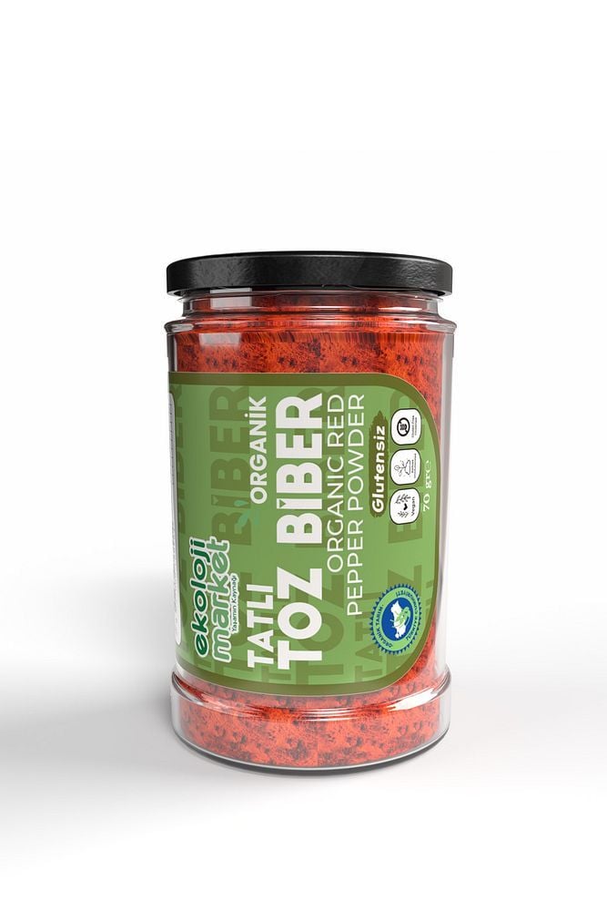 Organik Glutensiz Kavanoz Toz Biber- Tatlı 70 gr