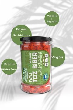 Organik Glutensiz Kavanoz Toz Biber- Tatlı 70 gr